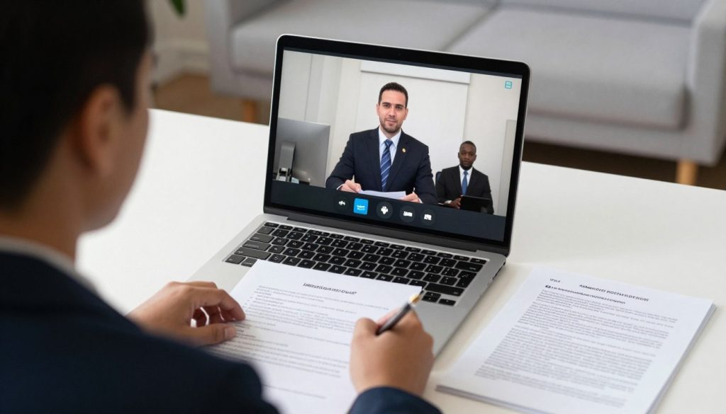 Audiencia virtual en las Cortes de Inmigración en Santa Ana a través de WebEx